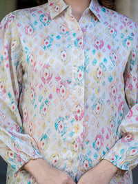 Ikkat Jam Cotton Co-Ord Set