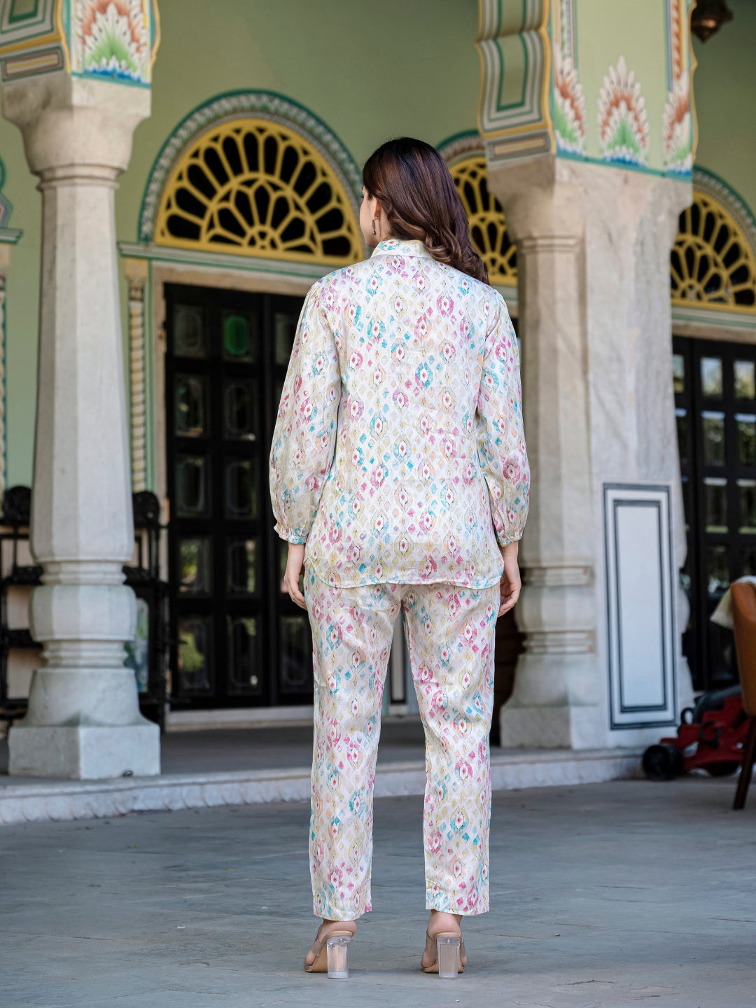 Ikkat Jam Cotton Co-Ord Set