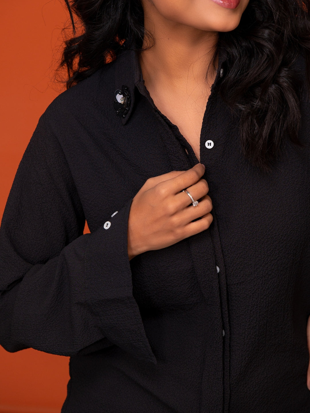 Italian Crepe Black Co-Ord Set