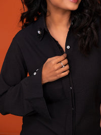 Italian Crepe Black Co-Ord Set