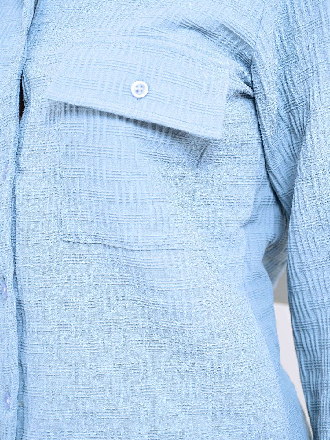 Pop Jacquard Blue 2 Pockets Co-Ord Set