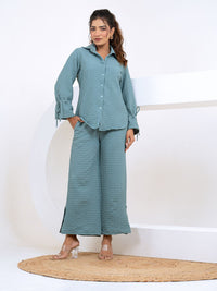 Pop Jacquard Turquoise Co-Ord Set