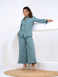 Pop Jacquard Turquoise Co-Ord Set