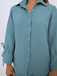 Pop Jacquard Turquoise Co-Ord Set