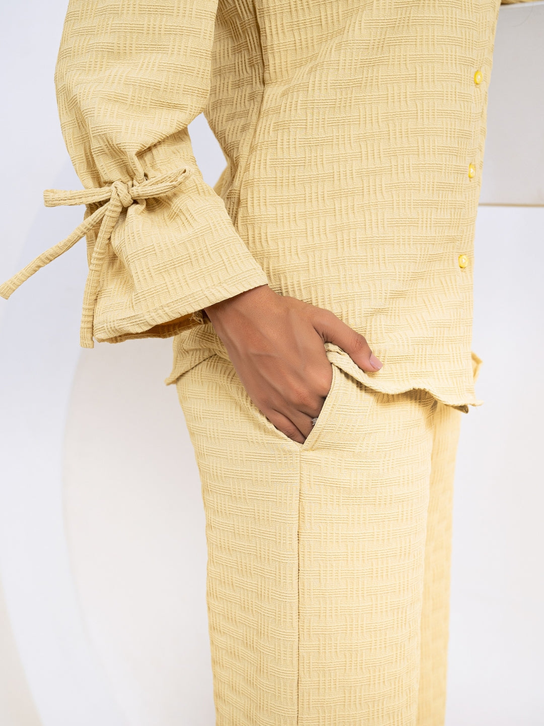 Pop Jacquard Yellow Co-Ord Set