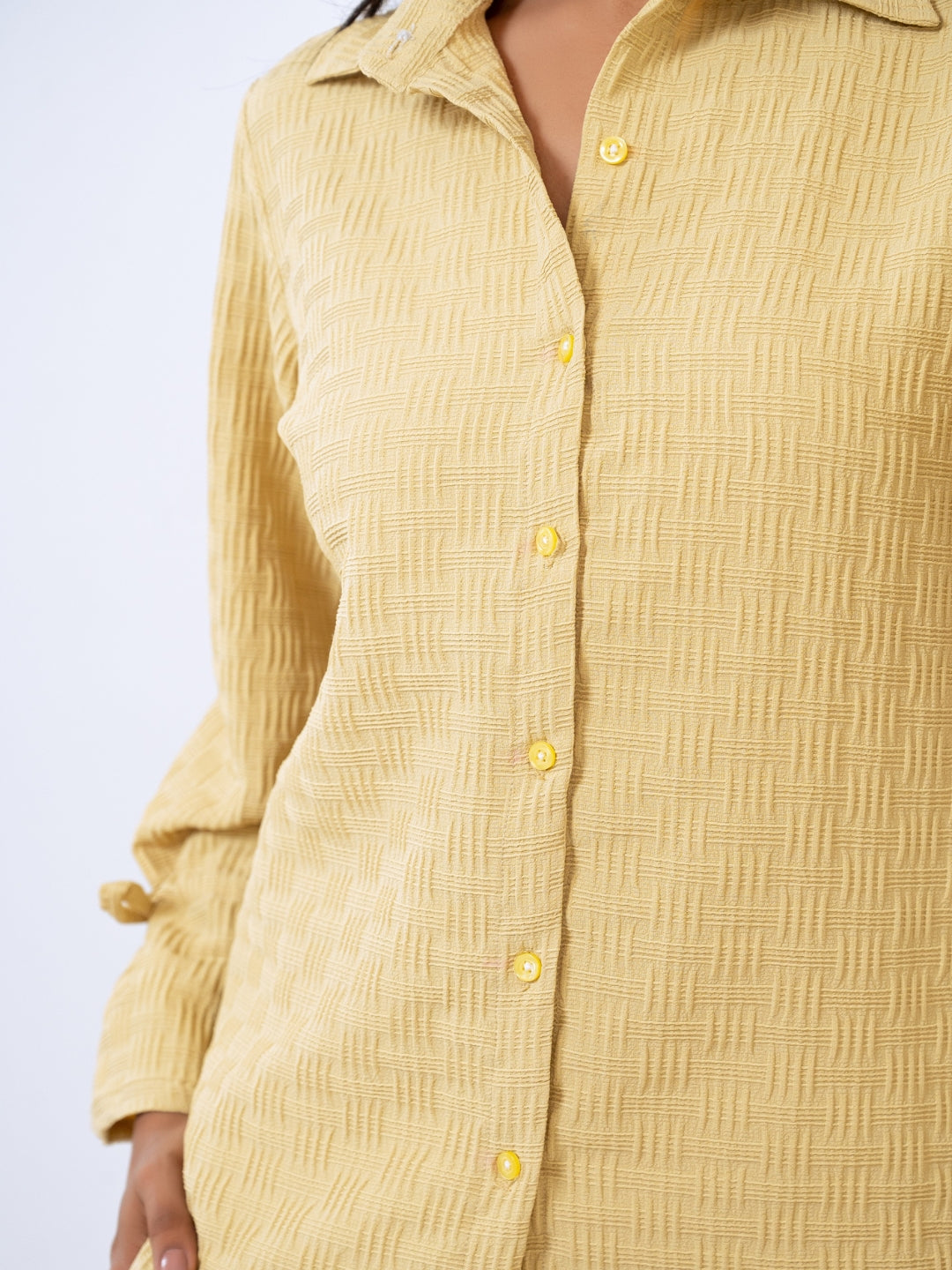 Pop Jacquard Yellow Co-Ord Set