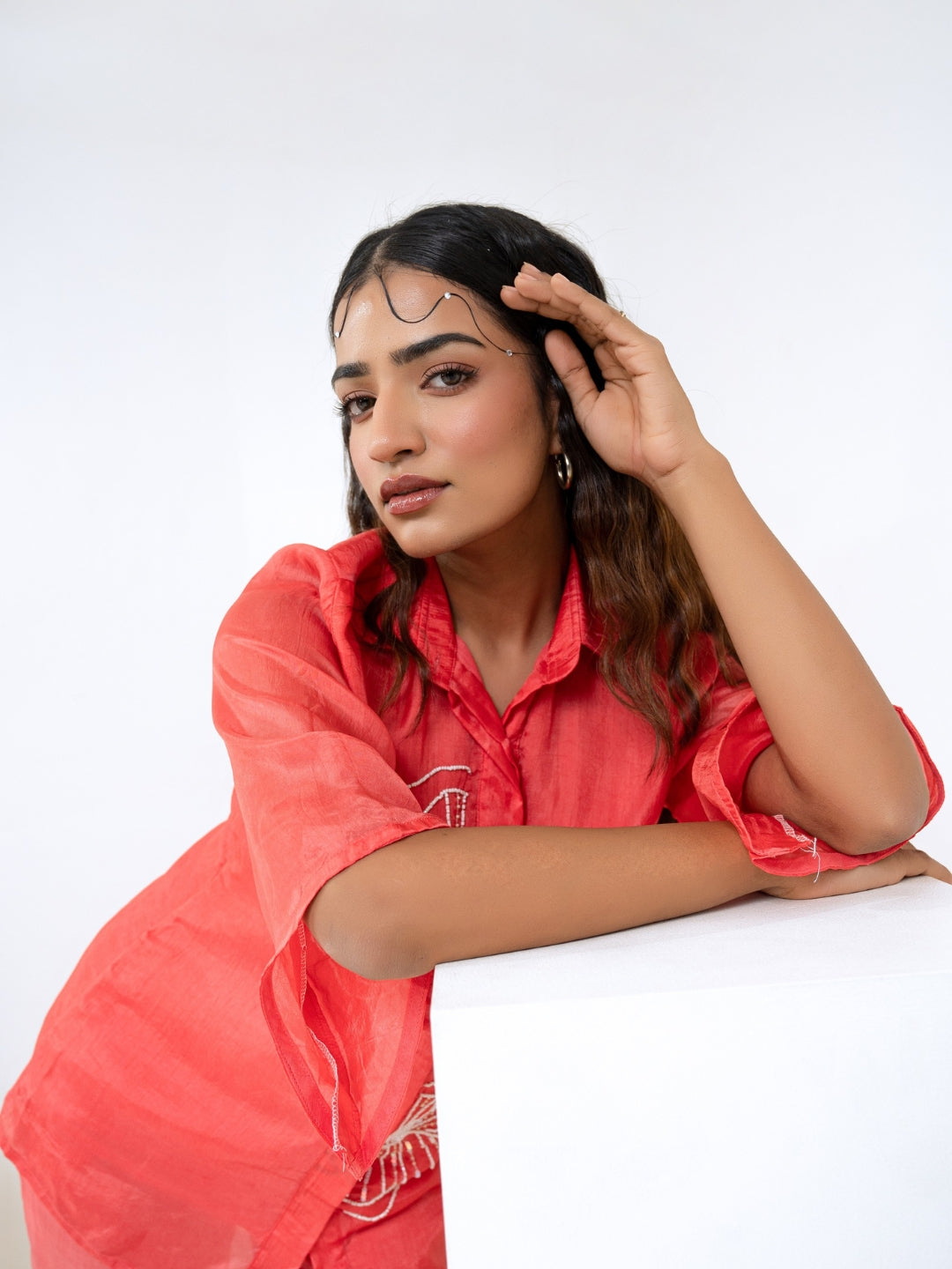 Ombre Summer Silk Peach Co-Ord Set