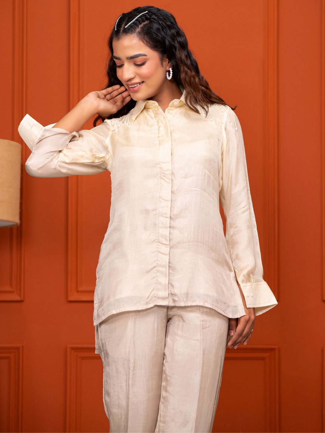 Ombre Summer Silk Beige Co-Ord Set