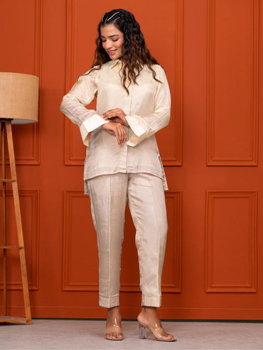 Ombre Summer Silk Beige Co-Ord Set