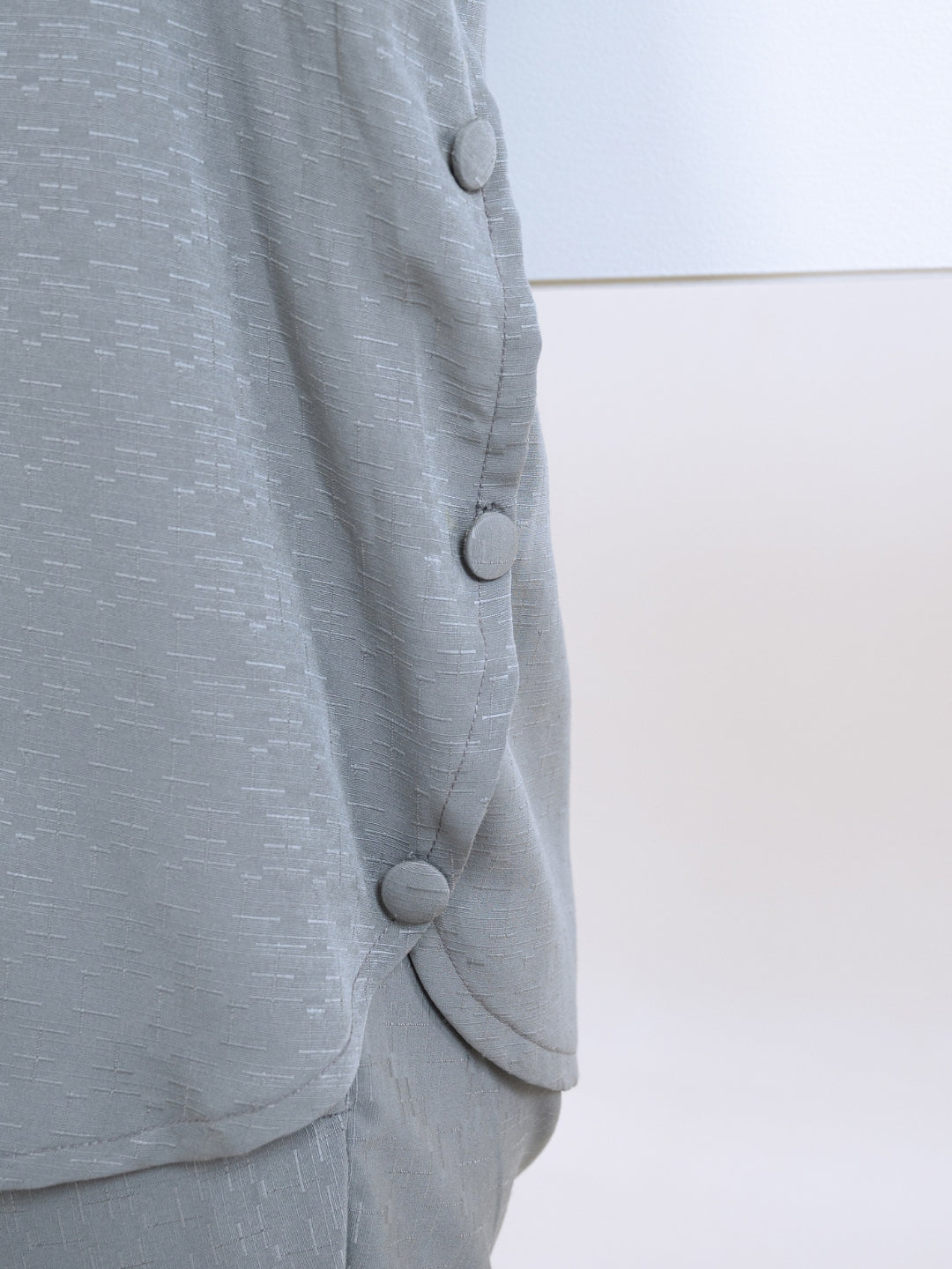 Silk Jacquard Grey Co-Ord Set