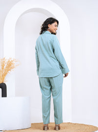 Silk Jacquard Green Co-Ord Set