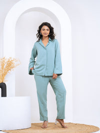 Silk Jacquard Green Co-Ord Set