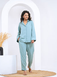 Silk Jacquard Green Co-Ord Set