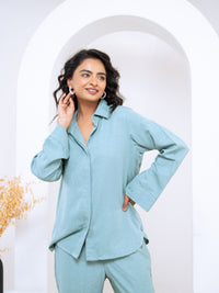 Silk Jacquard Green Co-Ord Set