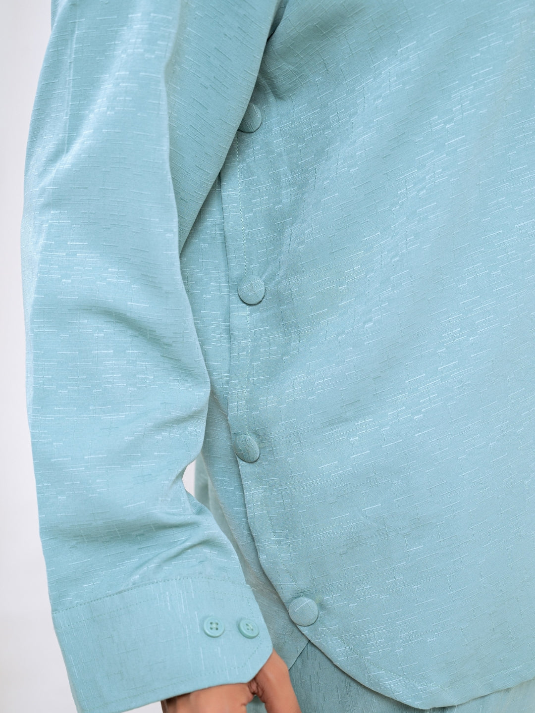 Silk Jacquard Green Co-Ord Set