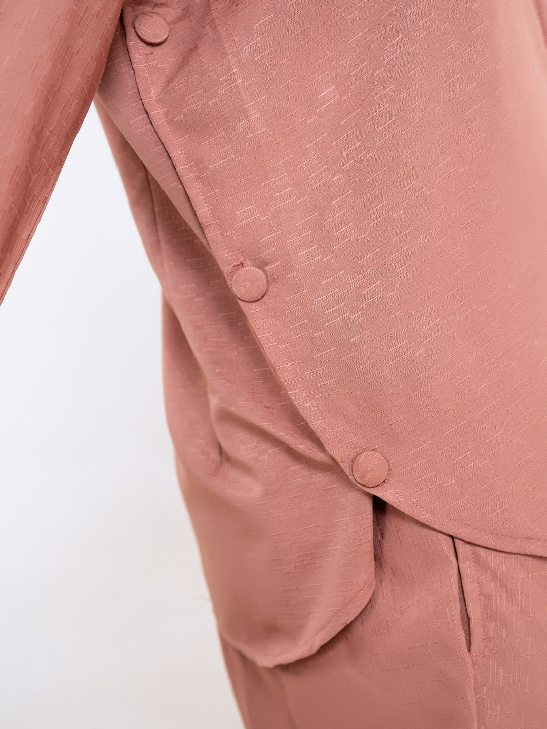 Silk Jacquard Rust Co-Ord Set