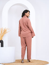 Silk Jacquard Rust Co-Ord Set