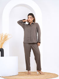 Silk Jacquard Coke Co-Ord Set