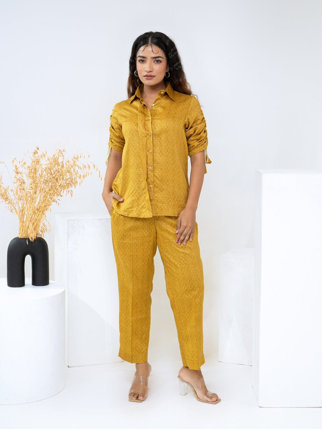 Jam Cotton Musturd Co-Ord Set