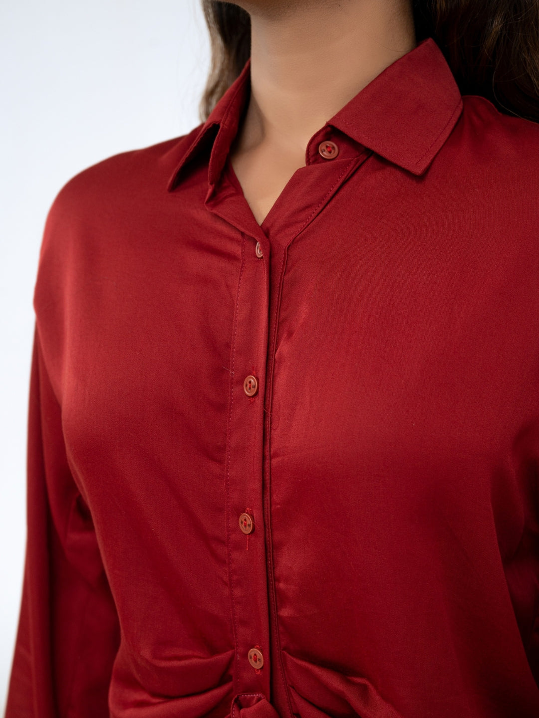 Modal Silk Red Shirt