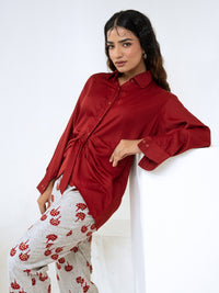 Modal Silk Red Shirt