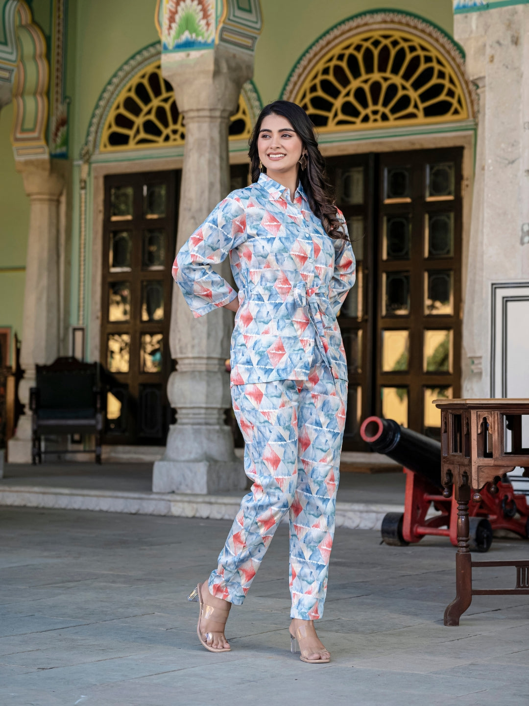 Blue Jam Cotton Floral Print Co-Ord Set