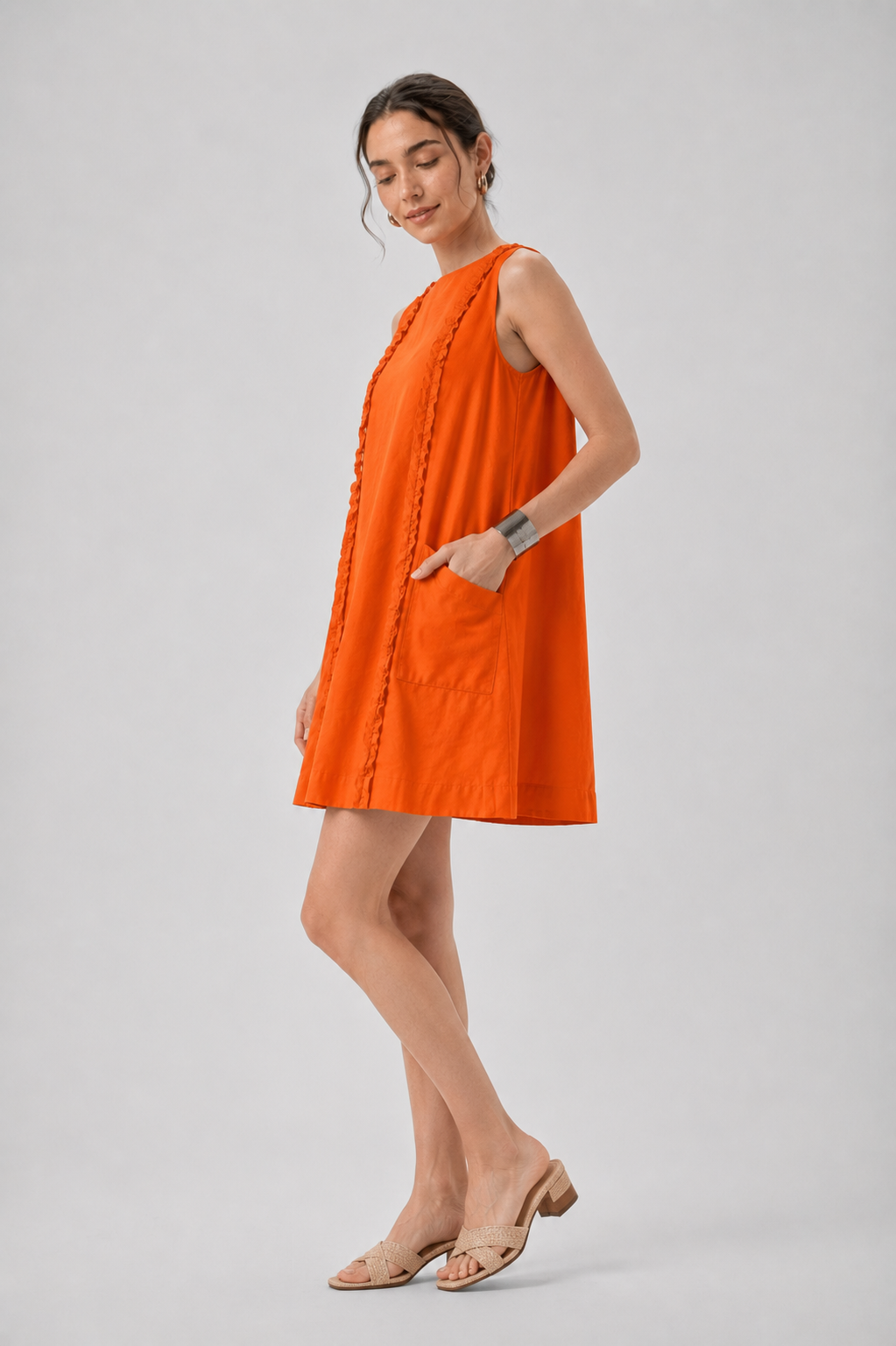Sunset Orange Muse Short Dress