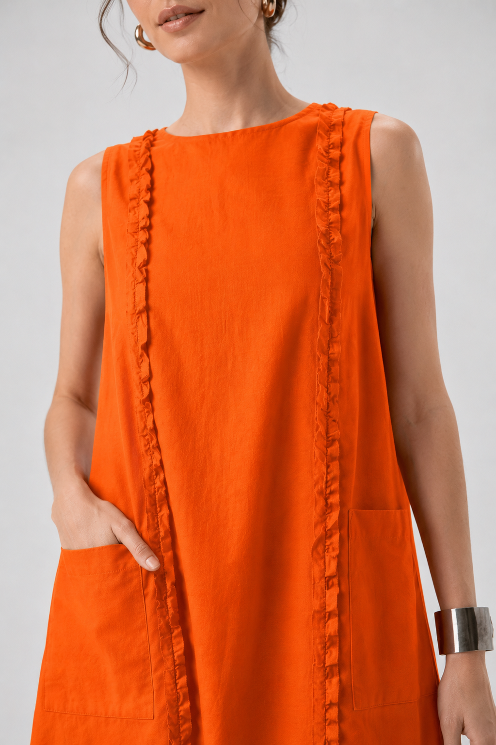 Sunset Orange Muse Short Dress