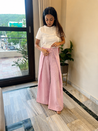 Blush Tie-Up Adjustable Pants