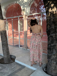 Light Pink Pure Cotton Floral Tube Dress