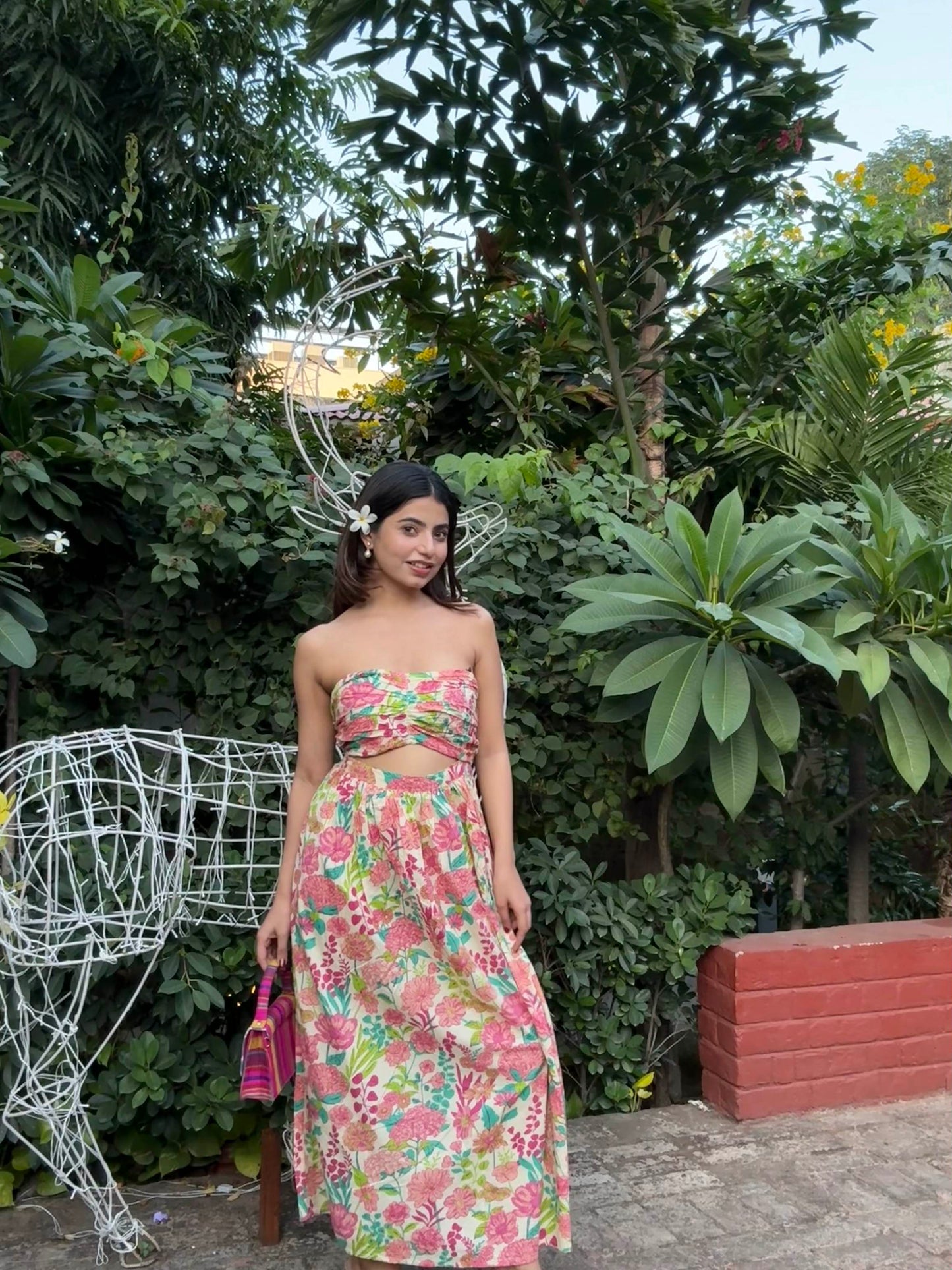 Multi-Colour Pure Cotton Floral Tube Dress