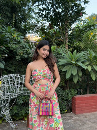 Multi-Colour Pure Cotton Floral Tube Dress