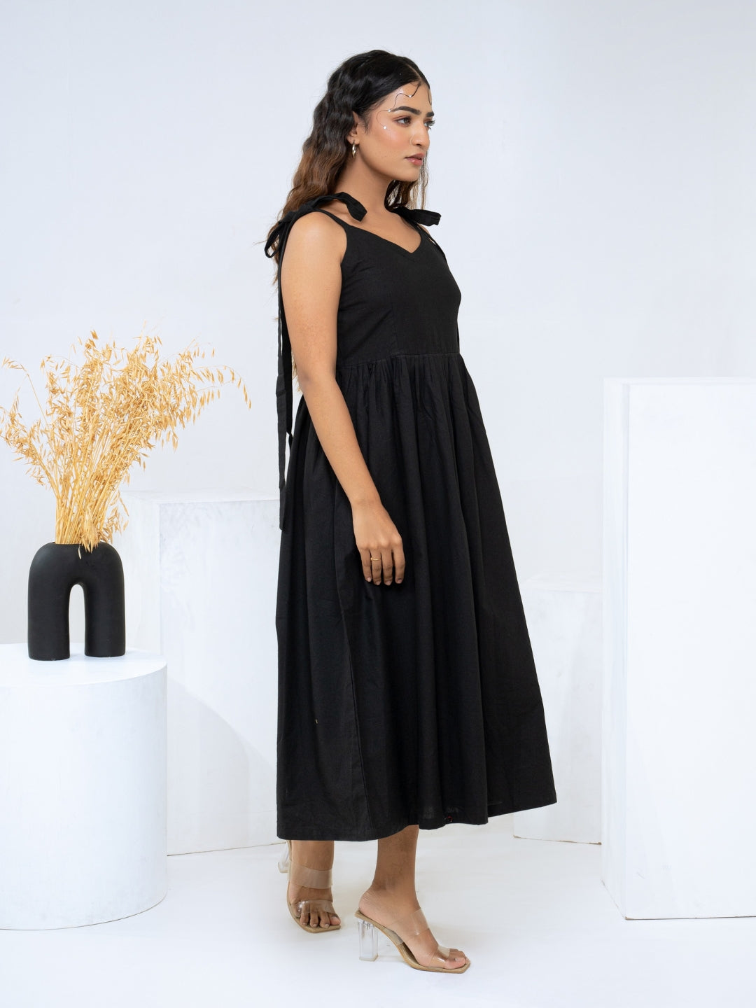 Cotton Flex Black Dress