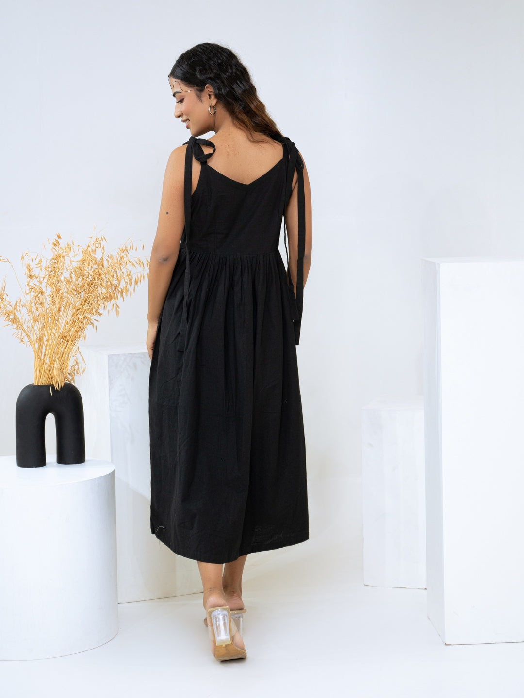 Cotton Flex Black Dress