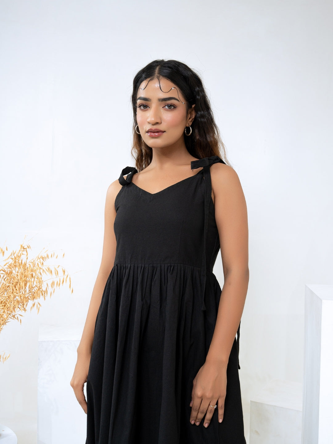 Cotton Flex Black Dress