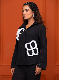 Italian Crepe White Frill Shirt