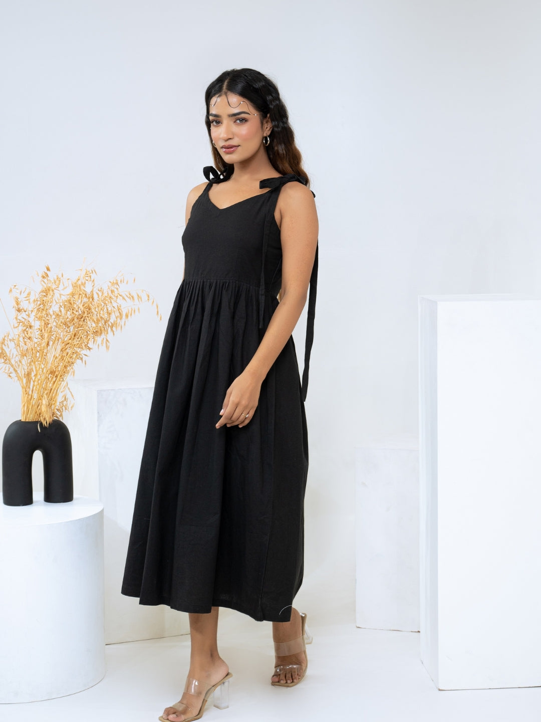 Cotton Flex Black Dress