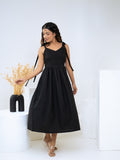 Cotton Flex Black Dress
