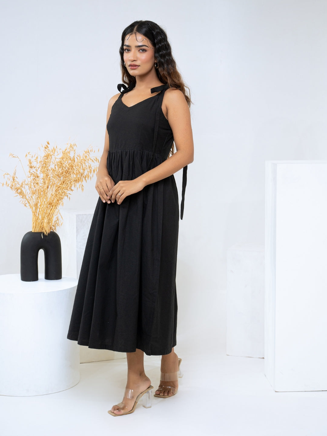 Cotton Flex Black Dress