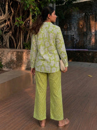 Green Pure Cotton Floral Printed Co-ord Set