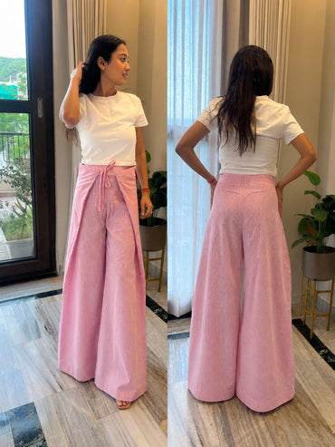 Blush Tie-Up Adjustable Pants