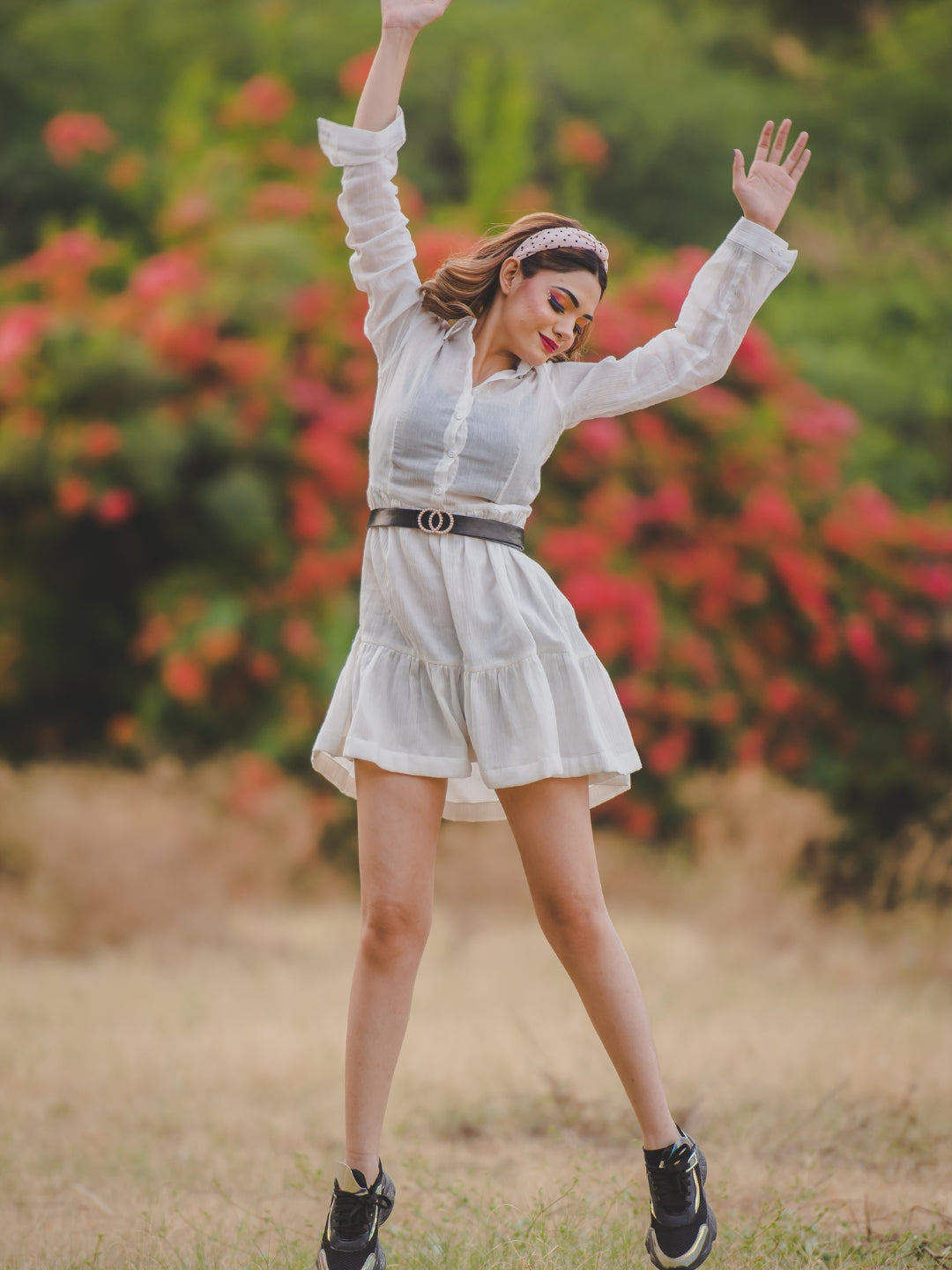 Charming White Short Dress