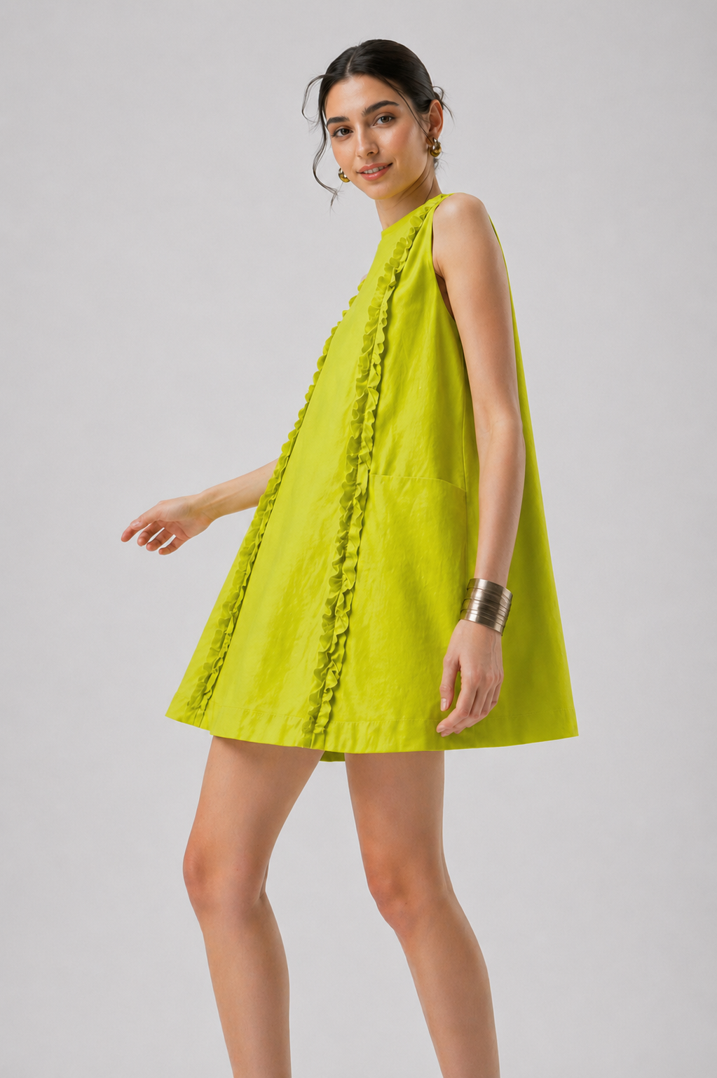 Lime Muse Short Dress