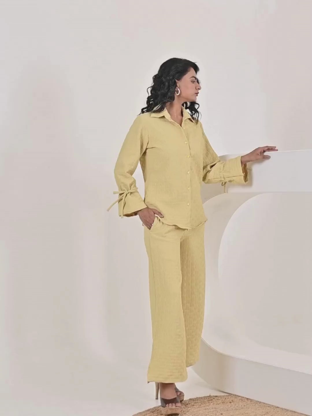 Pop Jacquard Yellow Co-Ord Set