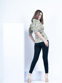 Green Belt Wrap Shirt