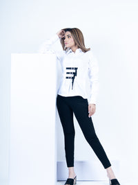 White Front Buckle Shirt