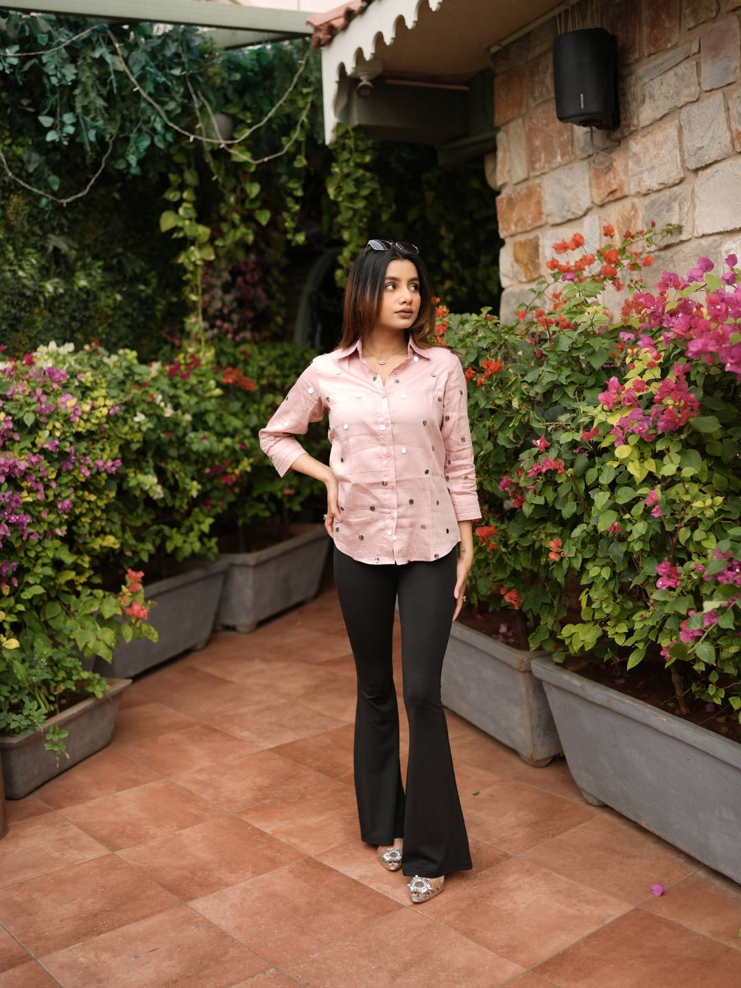 Mauve Pink Jam Cotton Mirror Shirt