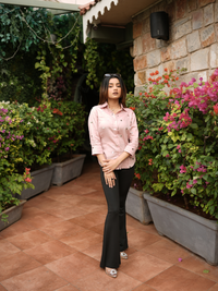 Mauve Pink Jam Cotton Mirror Shirt